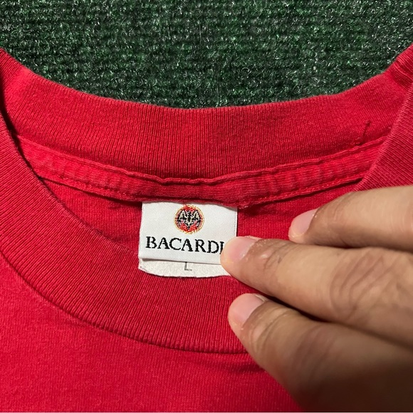 Vintage 90s Bacardi Spice Rum USA Promo Faded Red T Shirt Size M 20X27 - Picture 3 of 7